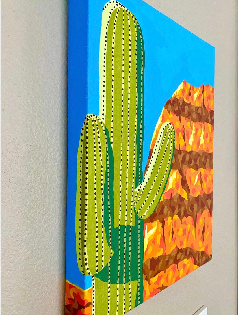 Cactus on a Sunny Day Painting